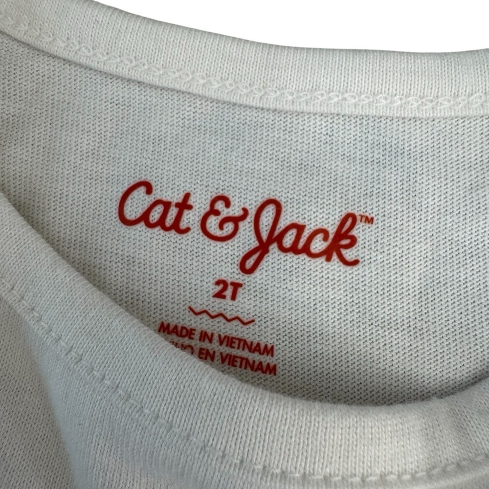 Cat & Jack Holiday Dress White Gold Dear Floral Tutu Skirt Toddler Girl 2T NWOT - Picture 2 of 3